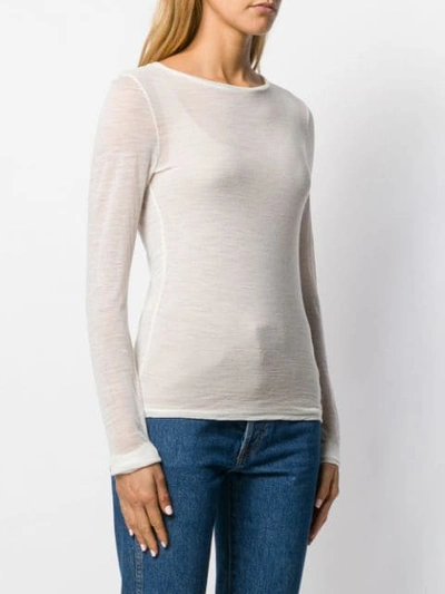 Shop Semicouture Lightweight Sweatshirt In White