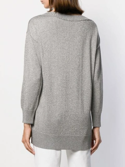 Shop P.a.r.o.s.h Long Sleeved Pullover In Grey