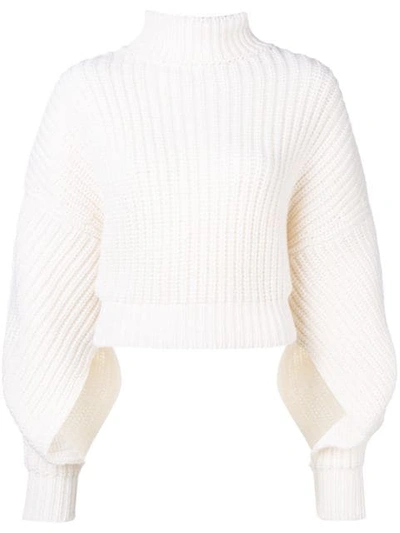 Shop A.w.a.k.e. Button Back Sweater - White