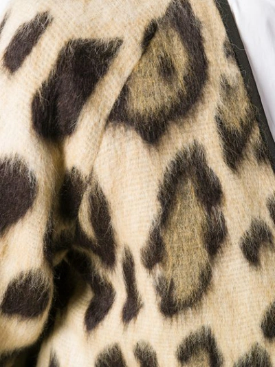 Shop Forte Forte Leopard Print Oversized Coat - Neutrals