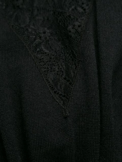 Shop Giambattista Valli Lace Panel Blouse In Black