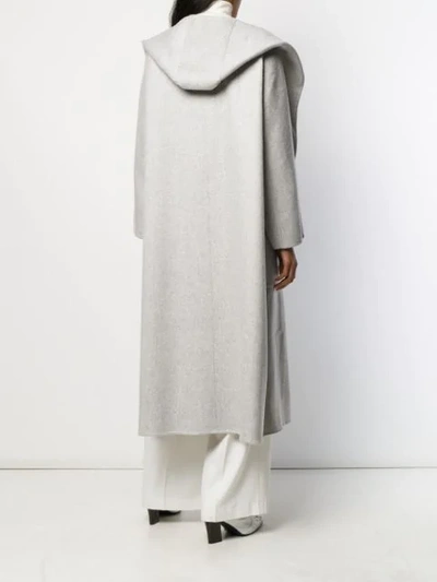 Shop Agnona Oversized Cashmere Coat In Grey