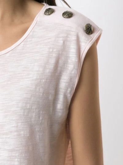 Shop Andrea Bogosian Decorative Buttons Tank In Pink