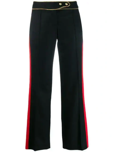 Shop Paco Rabanne Piped Trousers In Black