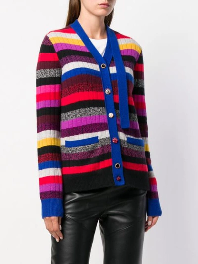 Shop Marc Jacobs Striped Cardigan In Red