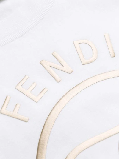 Shop Fendi Logo Print T-shirt In White