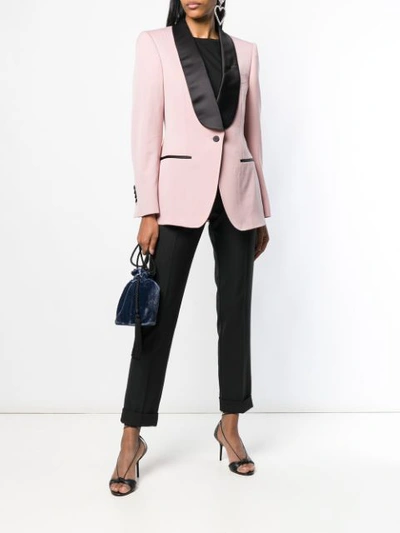 Shop Tom Ford Contrast Formal Blazer - Pink