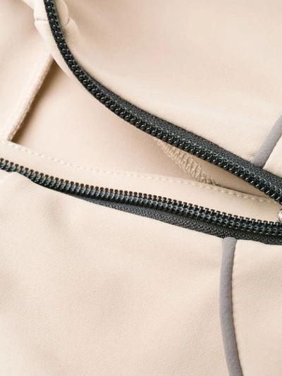 Shop A-cold-wall* Cropped Zip-up Tank Top In Neutrals