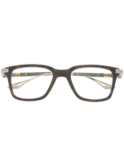 Shop Dita Eyewear Interchangeable Frame Glasses In Brown