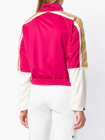 Shop Kappa Banda Cropped Sports Jacket - Red
