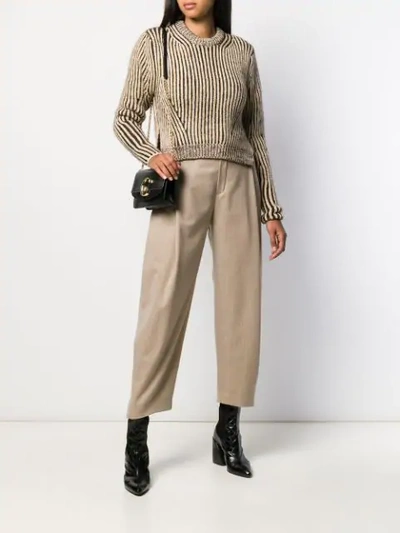 CHLOÉ CROPPED KNITTED JUMPER - 大地色