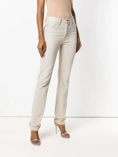 Shop Yeezy Chic Long Jeans In Neutrals