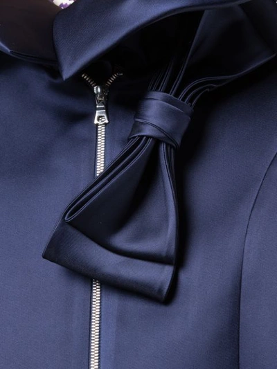 Shop Dice Kayek Bow Detailed Oversize Coat - Blue