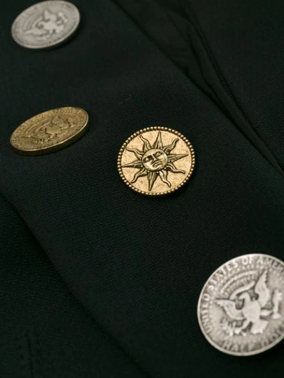Shop Fausto Puglisi Coin Embellished Blazer In Black