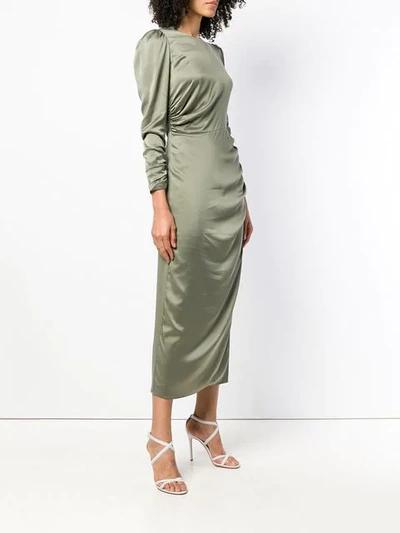 Shop Zimmermann Long Sleeve Dress In Green