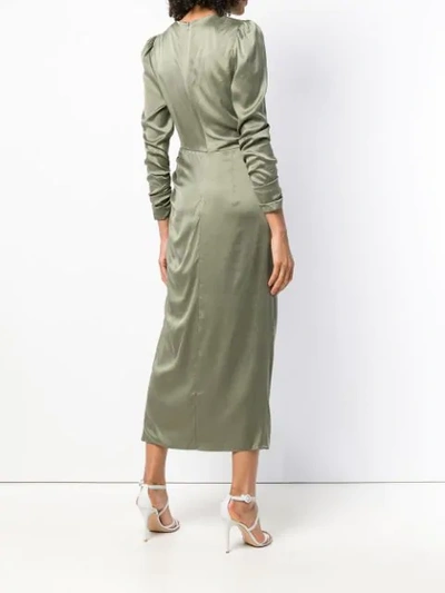 Shop Zimmermann Long Sleeve Dress In Green