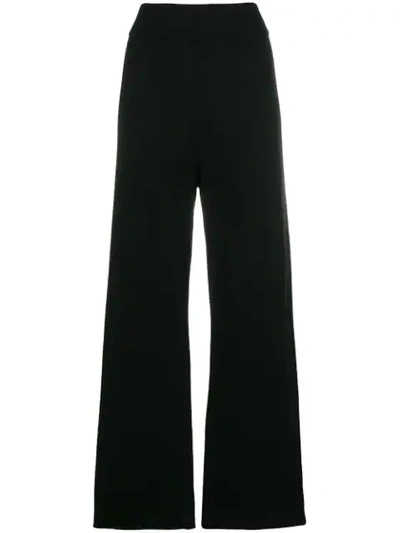 Shop Barena Venezia Barena High-waisted Flared Trousers - Black