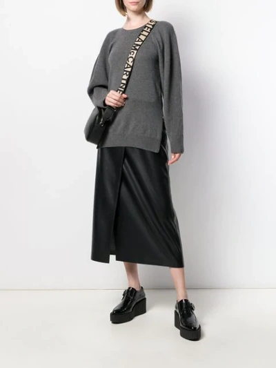 Stella Mccartney Side-zip Jumper In Grey