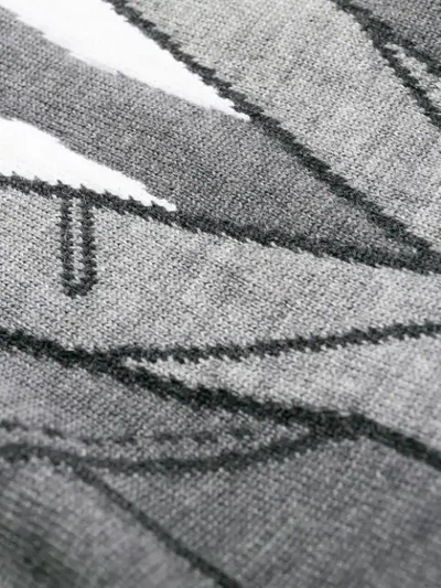 Shop Thom Browne Trompe L'oeil Knitted Sweater In Grey