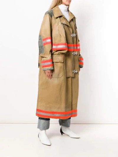 Calvin Klein 205w39nyc Oversized Fireman Coat In Brown | ModeSens