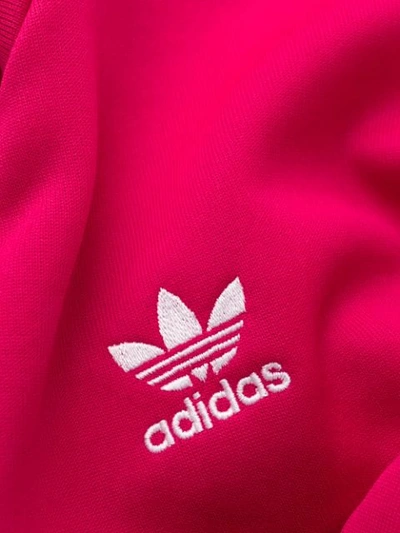 Shop Adidas Originals Embroidered Logo Track Jacket In Pink