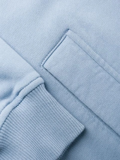 Shop Givenchy Contrast Logo Hoodie In 450 - Sky Blue