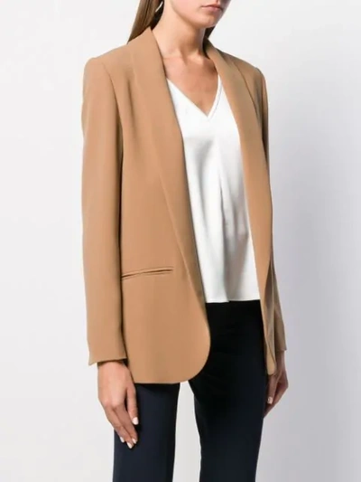 Shop Blanca Open Front Blazer In Neutrals