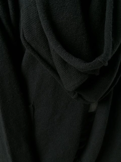 Shop Rundholz Black Label Scarf Neck Cardigan In Black