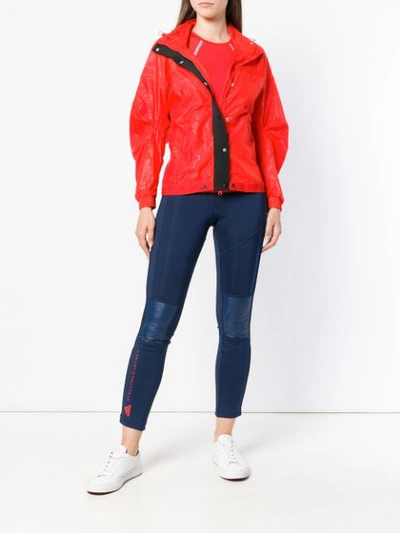 Shop Adidas By Stella Mccartney Snap Fastening Lightweight Jacket - Red