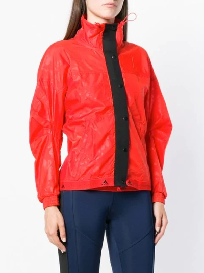 Shop Adidas By Stella Mccartney Snap Fastening Lightweight Jacket - Red