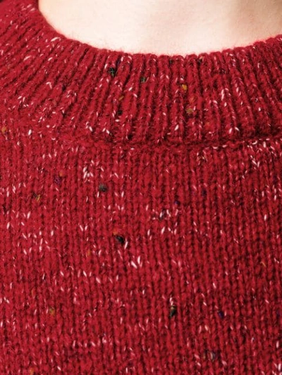 Shop Isa Arfen Speckle Detail Sweater In Red