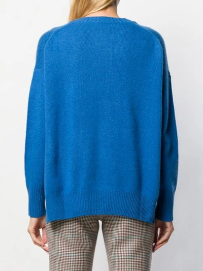 Shop Allude Lightweight Sweatshirt In Blue