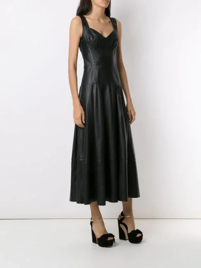 Shop Andrea Bogosian Presley Leather Dress In Black
