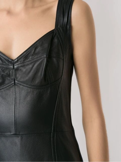 Shop Andrea Bogosian Presley Leather Dress In Black