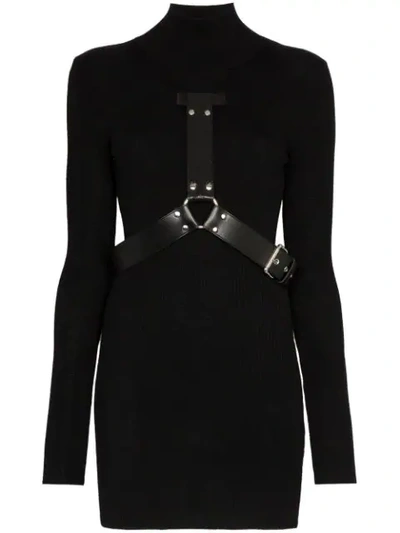 Shop Alyx High Neck Mini Dress In Black