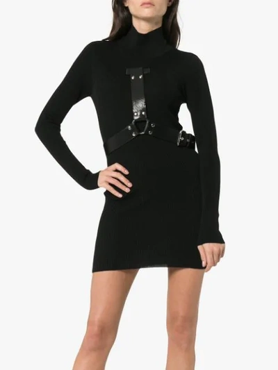 Shop Alyx High Neck Mini Dress In Black