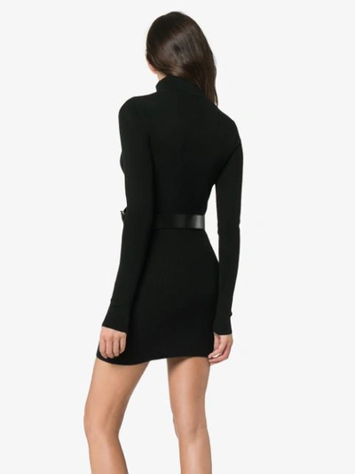 Shop Alyx High Neck Mini Dress In Black