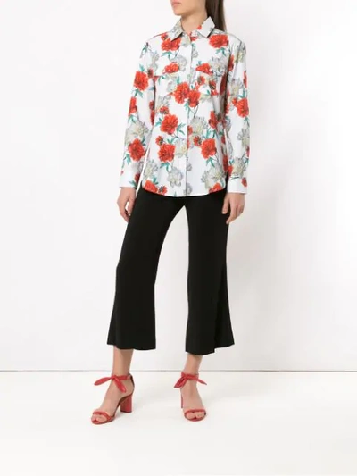 Shop Andrea Marques Printed Shirt In White
