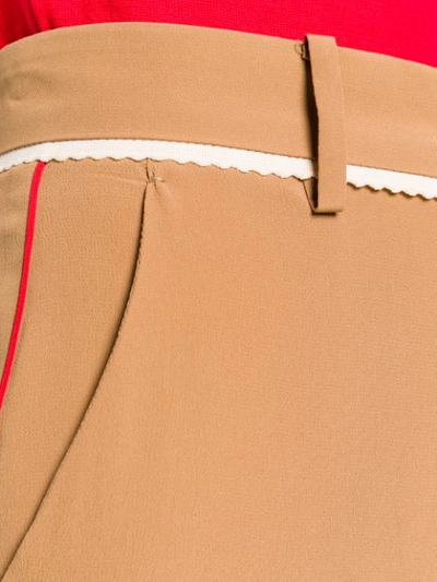 Shop N°21 Nº21 Side-striped Tailored Shorts - Brown