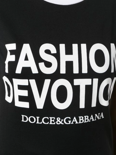 Shop Dolce & Gabbana Fashion Devotion Print T-shirt - Black