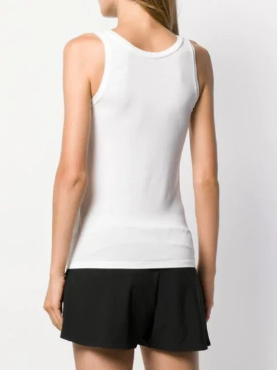 Majestic Scoop Neck Cotton Tank Top In White