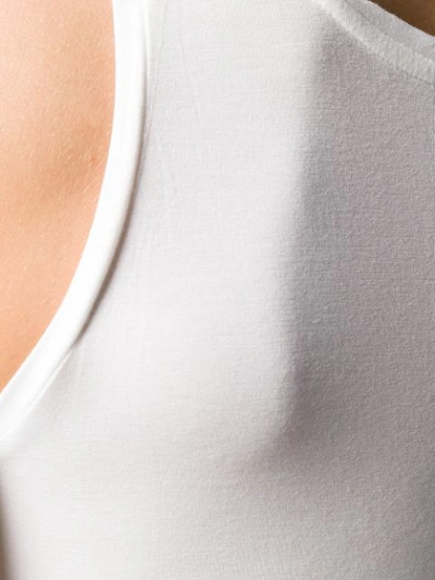 Majestic Scoop Neck Cotton Tank Top In White