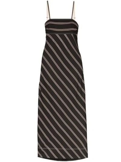 Shop 3x1 Madox Striped Maxi Dress In Black