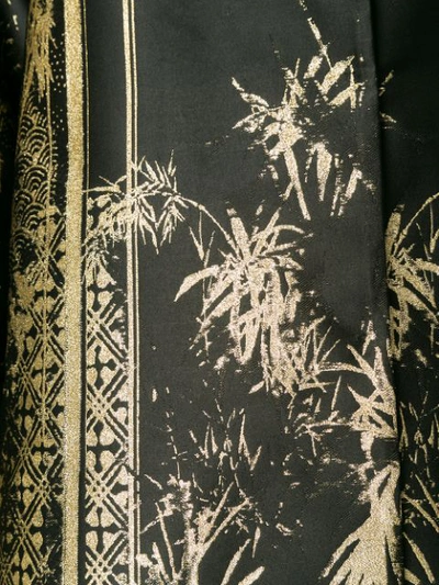 Alberta Ferretti Oriental Brocade Cape In Black