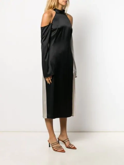 Shop Ssheena Open Shoulder Midi Dress In Black