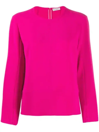 Shop Alberto Biani Slit Cuff Blouse In Pink