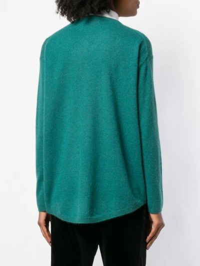 Shop Aspesi V Neck Jumper In Green