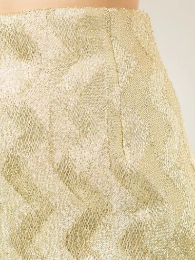 Shop Manning Cartell Zigzag Mini Skirt In Metallic