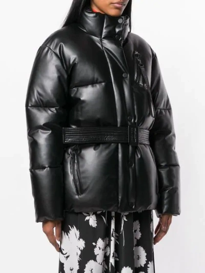 Shop Bacon Belted Puffer Jacket - Black