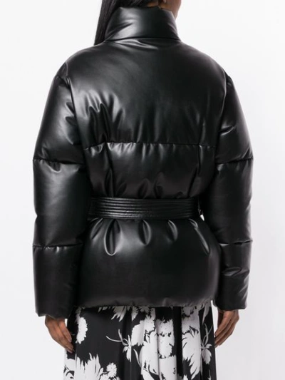 Shop Bacon Belted Puffer Jacket - Black